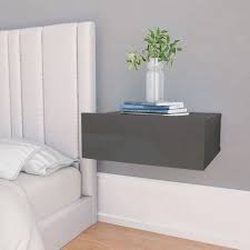 Over 20 years of experience to give you great deals on quality home products and more. Vidaxl Floating Nightstand 40x30x15cm Chipboard High Gloss Grey Grey