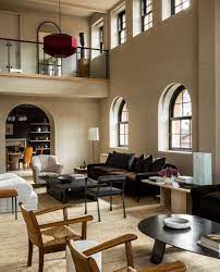 Ashe Leandro On Instagram Dream Project In Tribeca With Custom Colored Ruemmler Pendant 55 Living Room New York Living Room Lounge Living Room Inspiration