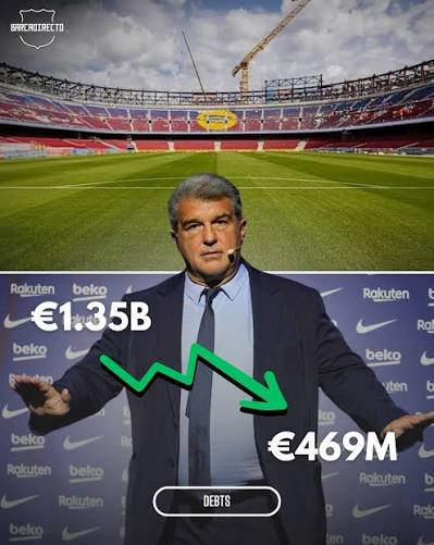 From €1.35 billion in debt to €469 million, FC Barcelona is steadily  recovering from its post-2021 financial crisis. Despite a €17 million net  deficit in 2024‑25, the club posted a €2 million