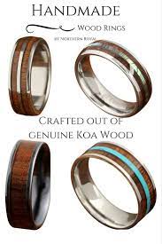 Handmade Wood Wedding Rings Some Of These Wood Rings Are Made Of Ceramic Tungsten And Real Aba Wooden Rings Engagement Wood Wedding Ring Wooden Wedding Ring