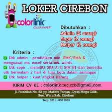 Apabila lowongan kerja hotel cirebon yang anda kehendaki tidak ditemukan, silakan untuk mencari via tab menu di atas atau search form lokerhotel.com di bawah ini. Lowongan Kerja Admin Sopir Helper Di Colorlink Pendidikan Sma Kekuatan
