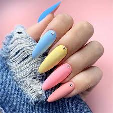 Pastel pink nails dark pink nails purple nail polish colorful nails matte pink lilac nails design pink gel nails. Cute Spring Pastel Multicolored Nails 2020 Cute Manicure