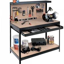 Banco da lavoro professionale in stock. Banco Da Lavoro A Parete Professionale In Acciaio E Legno Truciolare 121x61x150h