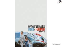 #christian bale #ford vs ferrari #premiere #ford v. Matt Damon And Christian Bale On The Poster Of Hollywood Movie Ford V Ferrari