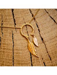 Rêver de chaîne en islam interprétation signification du rêve de chaîne en islam. Bijou Femme Or 9 Carats Collier Attrape Reve Cercle Martele Orne De Deux Plumes