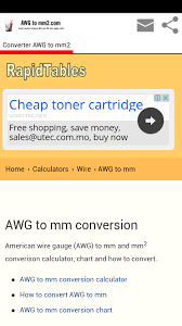 As for usage and interface variety. Conversion Awg To Mm2 30 Apk Download Conv Awgmm Apk Free