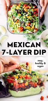 Vegan 7 Layer Mexican Taco Dip Easy Healthy Recipe Whole Food Recipes Dairy Free Appetizers Dairy Free Tacos