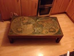 Shop for porter designs world map coffee table, brown. Solid Wood Glass Coffee Table With Old World Map For Sale In Tallaght Dublin From Reva