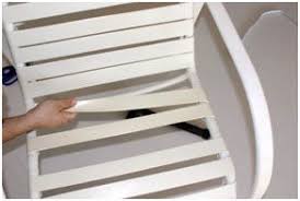 How To Install Single Wrap Vinyl Strap Patio Furniture Makeover Patio Chairs Outdoor Cushions Patio Furniture