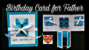 Homemade birthday card ideas and don't forget to make a birthday card to go along with your homemade birthday gift! Handmade Birthday Card For Father Diy Scrapbook Idea Youtube