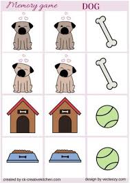 Cat And Dog Memory Game Free Printables Creative Kitchen Pets Preschool Dog Memorial Dog Cat