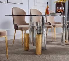 And be sure to check out our living room sets. China Luxury Modern Golden Clear Glass Dining Table Set For Home Dining Room Furniture China Home Furniture Living Room Furniture