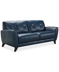 Amazing blue leather couch 2017 design leather sectional, white leather sofa, blue leather. Furniture Myia 82 Leather Sofa Created For Macy S Reviews Furniture Macy S
