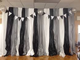 Black And Gold Backdrop Party City Dollar Store Plastic Tablecloths Make For A Great Photo Booth Backdrop Check Out More Party Supplies O Party Photo Booth Graduation Party Photo Booth Backdrop