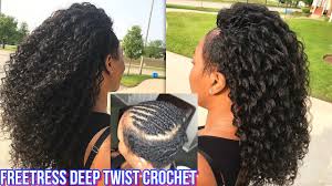 I tried the freetress deep twist and fell in love with these #crochet #braids. Long Freetress Deep Twist Crochet Tutorial On Shaved Sides Youtube