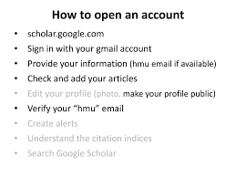 Google scholar provides a simple way to broadly search for scholarly literature. Google Scholar Citations Ppt Download