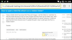 Simply launch the chrome browser app on your phone or tablet. How To Open A Html File Which Is In A Hidden Folder Android Enthusiasts Stack Exchange