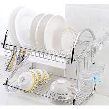 Ktaxon Stainless 2 Layer Dish Drainer Multifunctional Silver Kitchen Dish Rack Walmart Com Dish Rack Drying Dish Racks Drying Rack Kitchen