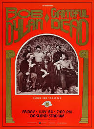 Bob Dylan Vintage Concert Poster From Oakland Coliseum Stadium Jul 24 1987 At Wolfgang S