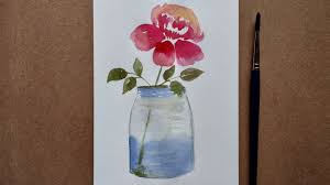 Learn how to paint these lovely florals with a detailed step by step lesson from. Flower Vase Painting With Watercolor Ll Very Easy Youtube