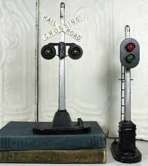 2 Vintage Lionel Train Signals Industrial Graphics Lionel Trains Model Train Table Toy Train