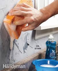 If water starts dripping down the wall, then the sponge is too wet and could leave water marks. Remove Oil Stains From A Faux Plaster Finish Diy
