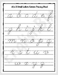 Created by experts · learning resources · free · teaching tools Small Letters A To Z Cursive Writing Worksheet Englishbix