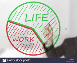 Businessman Drawing Life Work Balance Pie Chart Stock Photo
