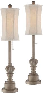 With roots in 1930's manchester, our story is one of heritage we use traditional methods and pioneering ideas to manufacture the finest quality of british lampshades. Bertie Traditional French Country Style Tall Buffet Table Lamps Set Of 2 Natural Candlestick Tall Cream Fabric Bell Shade Decor For Living Room House Home Entryway Dining Regency Hill Buy Online
