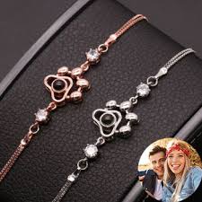 This makes a wonderful gift for any occasion. Personalized Pet Photo Projection Bracelet Paw