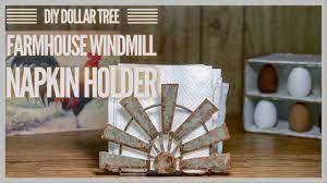 Made of sturdy steel, its stylish and functional, this napkin holder is the perfect centerpiece to any countertop or tabletop in. Diy Dollar Tree Farmhouse Windmill Napkin Holder Budget Friendly Rustic Kitchen Decor Diy Youtube