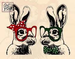 Download Excited To Share The Latest Addition To My Etsy Shop Rabbit Svg Bunny Glasses Bandana Svg Files For Cricut Ea Bunny Glasses Easter Drawings Animal Clipart