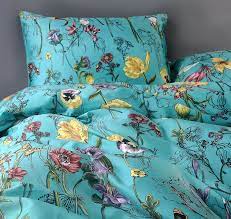 Luxury bedding, bohemian bedding & more. Amazon Com Eikei Vintage Botanical Flower Print Bedding 400tc Cotton Sateen Romantic Floral Scarf Duvet Cover 3pc Set Colorful Antique Drawing Of Summer Lilies Daisy Blossoms Queen Blue Home Kitchen