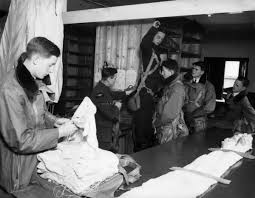 RAF Cadets Packing Parachutes Print ...