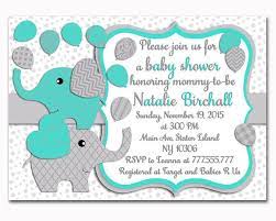 Turquoise Grey Elephant Baby Shower By Pinkrockprintables On E Elephant Baby Shower Invitations Elephant Baby Shower Boy Baby Shower Invitations Elephant Theme