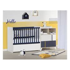 Marque française de prestige et leader européen de la chambre de bébé, sauthon créé depuis 1948 des meubles, articles de décoration et textiles pour bébés. Lit Combine Hello 60x120cm Evolutif En 90x190cm Sauthon