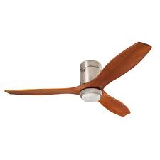 Presenting a beautiful design on the outside with a ceiling fan on the inside. Stem Led Dedicated Satin Nickel And Wood Ceiling Fan The Lighting Superstore