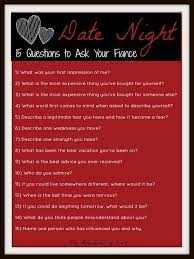 The answers to these online dating questions might let you know right then and there if he's your type or not. 15 Questions To Ask At Date Night The Adventures Of Z K