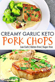 Creamy Garlic Keto Pork Chops Recipe In 2020 Keto Pork Chops Pork Chops And Gravy Creamy Garlic