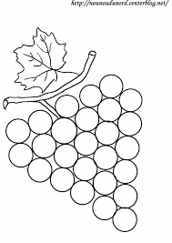 Fun, easy & free to print. Coloriage Grappe De Raisin Do A Dot Coloring Pages Dot Markers