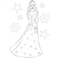 Poupée barbie dessin à imprimer gratuit. Coloriage Barbie En Robe Soiree Dessin Gratuit A Imprimer
