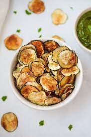Oven Baked Zucchini Chips Paleo Aip Vegan No Cheese Unbound Wellness Recipe Zucchini Chips Baked Zucchini Chips Bake Zucchini