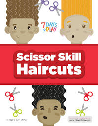 Free cutting printables pdf with cutting practice worksheets for fine motor skills suitable for toddlers, preschool, and kindergarten students! Scissor Skills Haircuts 7 Days Of Play
