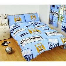 0161 937 7251 contact agent. New Manchester City Double Duvet Quilt Cover Set Boys Kids Football Bedroom Gift Ebay