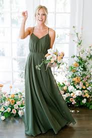 Kaia Chiffon Dress In 2020 Olive Green Bridesmaid Dresses Dark Green Bridesmaid Dress African Bridesmaid Dresses