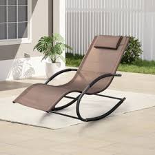 Sit back and relax with erommy textilene or wicker chaise lounge. Rocking Lounge Chair Wayfair Ca