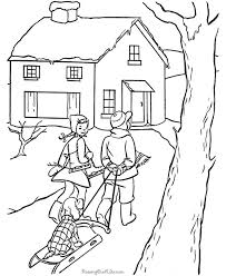 School house image to color. Get This House Coloring Pages To Print Warm House In Winter
