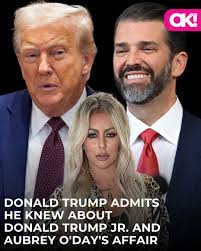 Donald Trump dropped a HUGE bombshell — admitting he did know about son,  Donald Trump Jr.'s, affair with Aubrey O'Day during The Celebrity  Apprentice! Link below for all the details! (📸: MEGA)