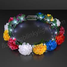 Rainbow Led Light Up Flower Crown Headband Flashingblinkylights