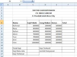 Nov 10, 2016 · berikut diberikan beberapa contoh slip gaji karyawan word yang bisa anda tiru formatnya. Cara Menggunakan Rumus Ms Excel Sum Average Min Max Dan Counta Rina252